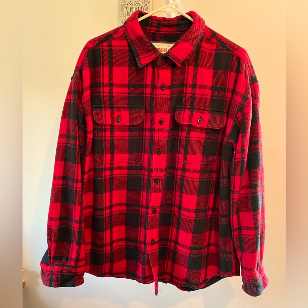 Men’s Large red flannel American Eagle